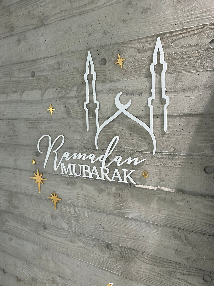 Ramadan Decor - Ramadan Mubarak Wall art Masjid