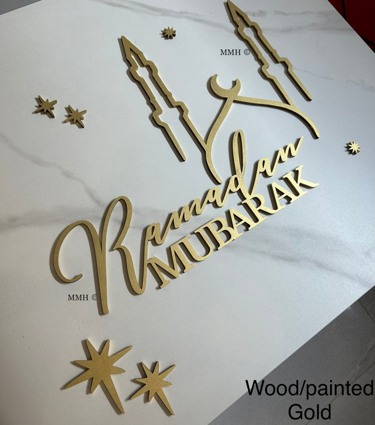 Ramadan Decor - Ramadan Mubarak Wall art Masjid