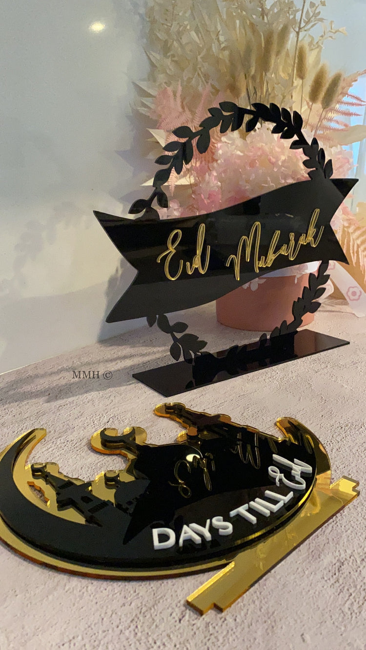 Countdown Til Eid Masjid Crescent Ramadan Decor