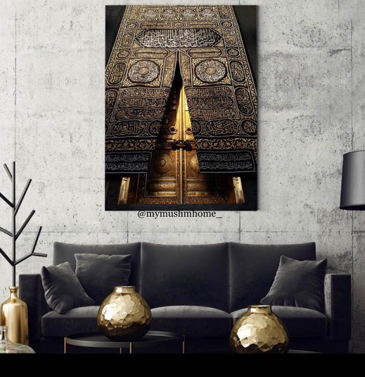The Door of Kaa’ba Canvas - Kaaba Canvas | Kaaba Artwork - كعبة Canvas