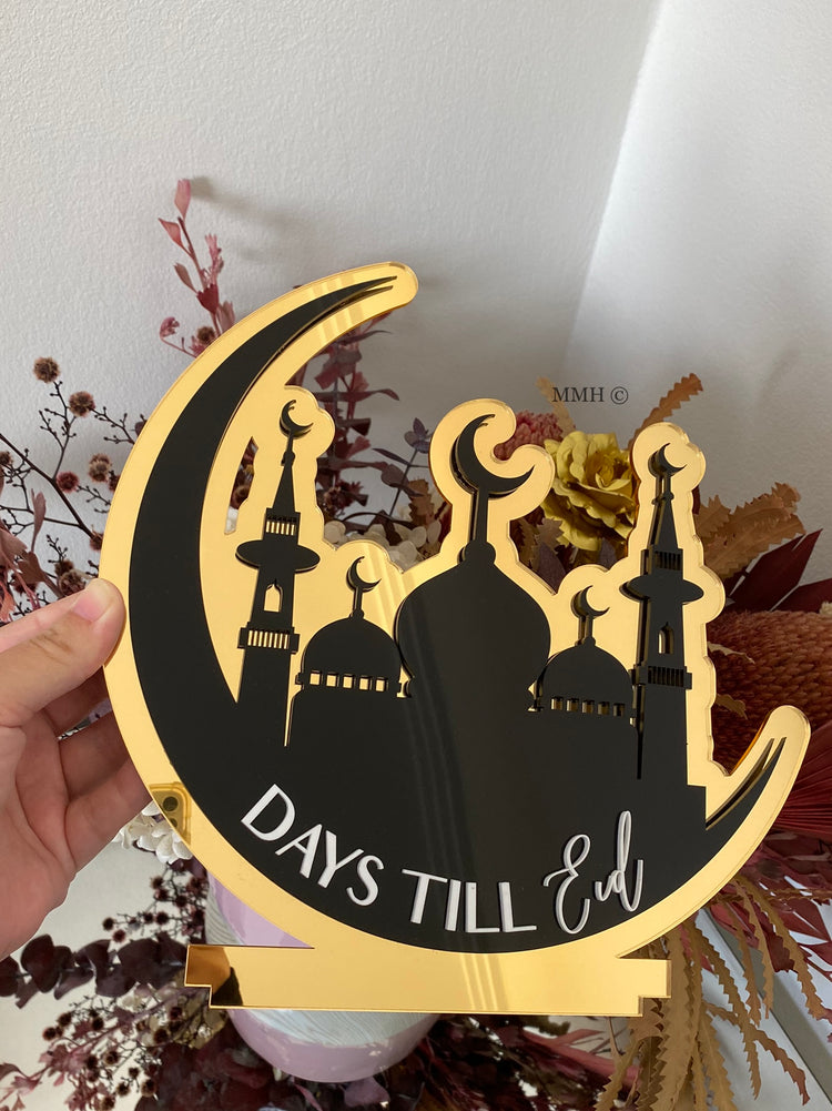 Countdown Til Eid Masjid Crescent Ramadan Decor