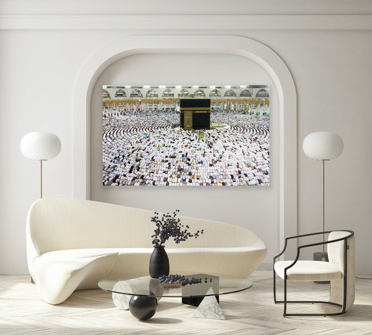Kaaba Canvas - pilgrims in Sujud
