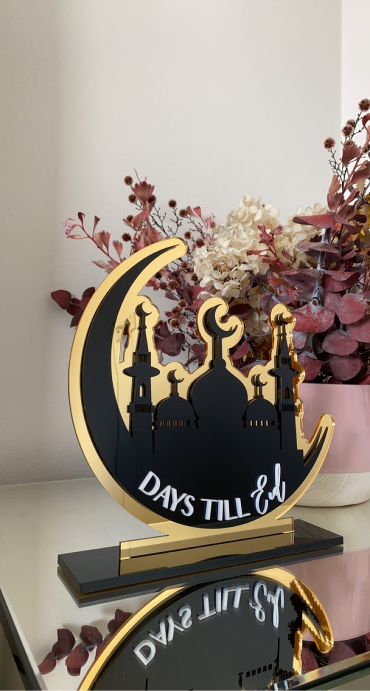 Countdown Til Eid Masjid Crescent Ramadan Decor