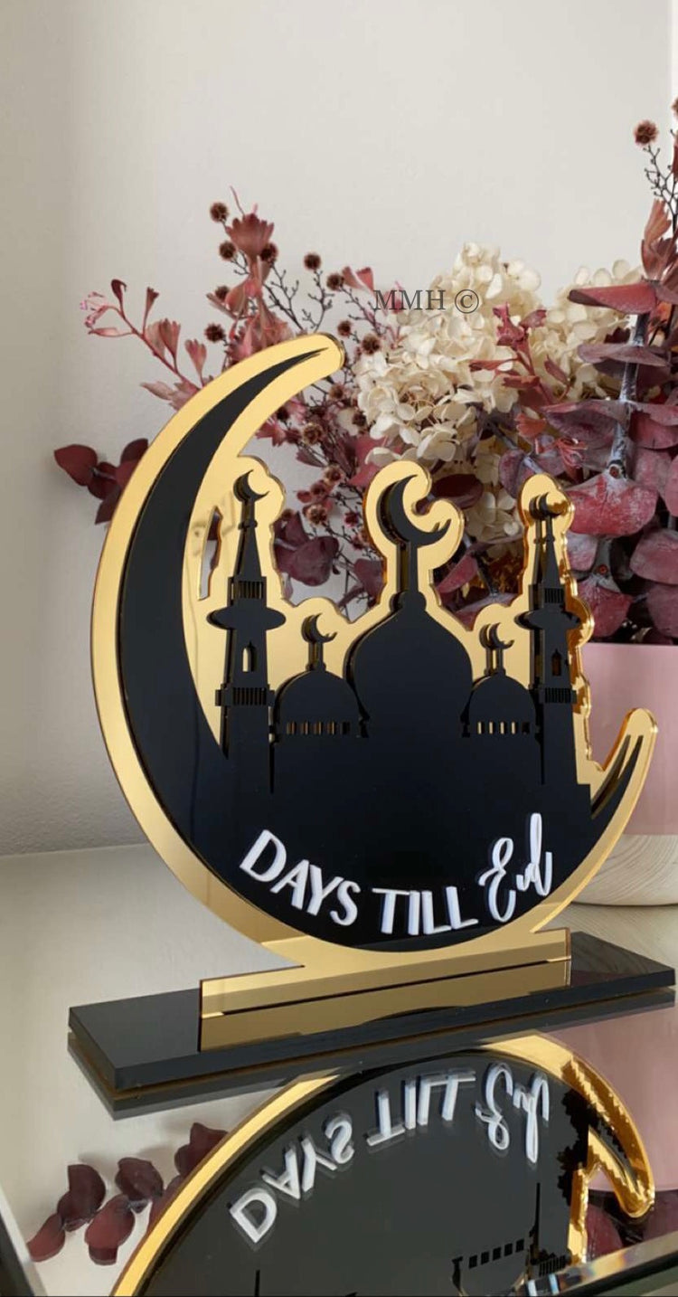 Countdown Til Eid Masjid Crescent Ramadan Decor