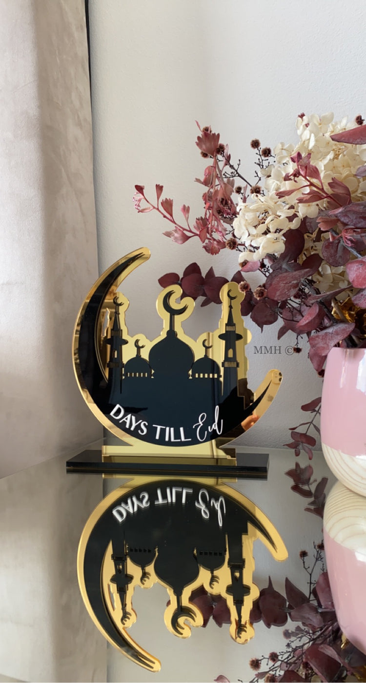 Countdown Til Eid Masjid Crescent Ramadan Decor