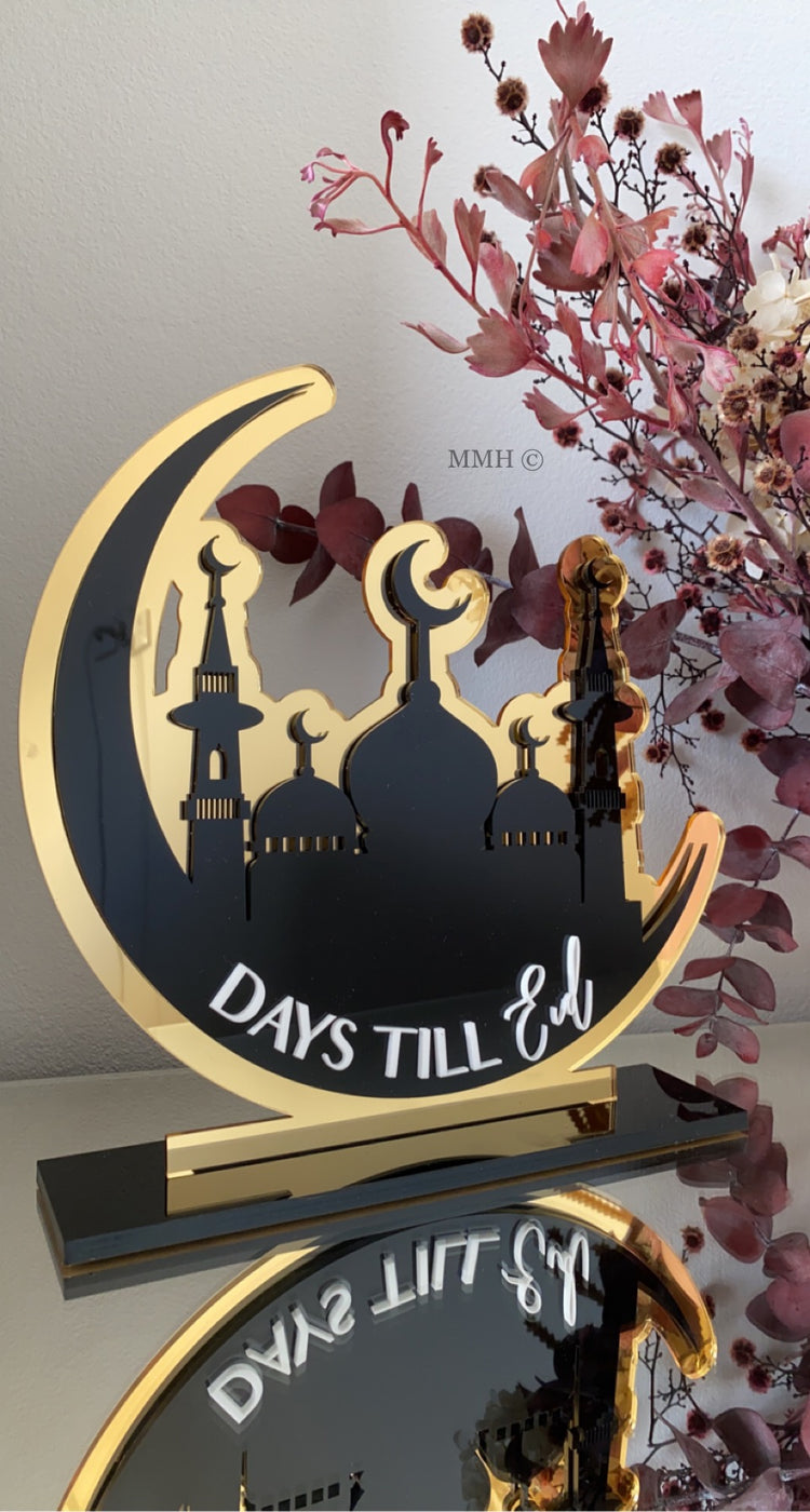 Countdown Til Eid Masjid Crescent Ramadan Decor