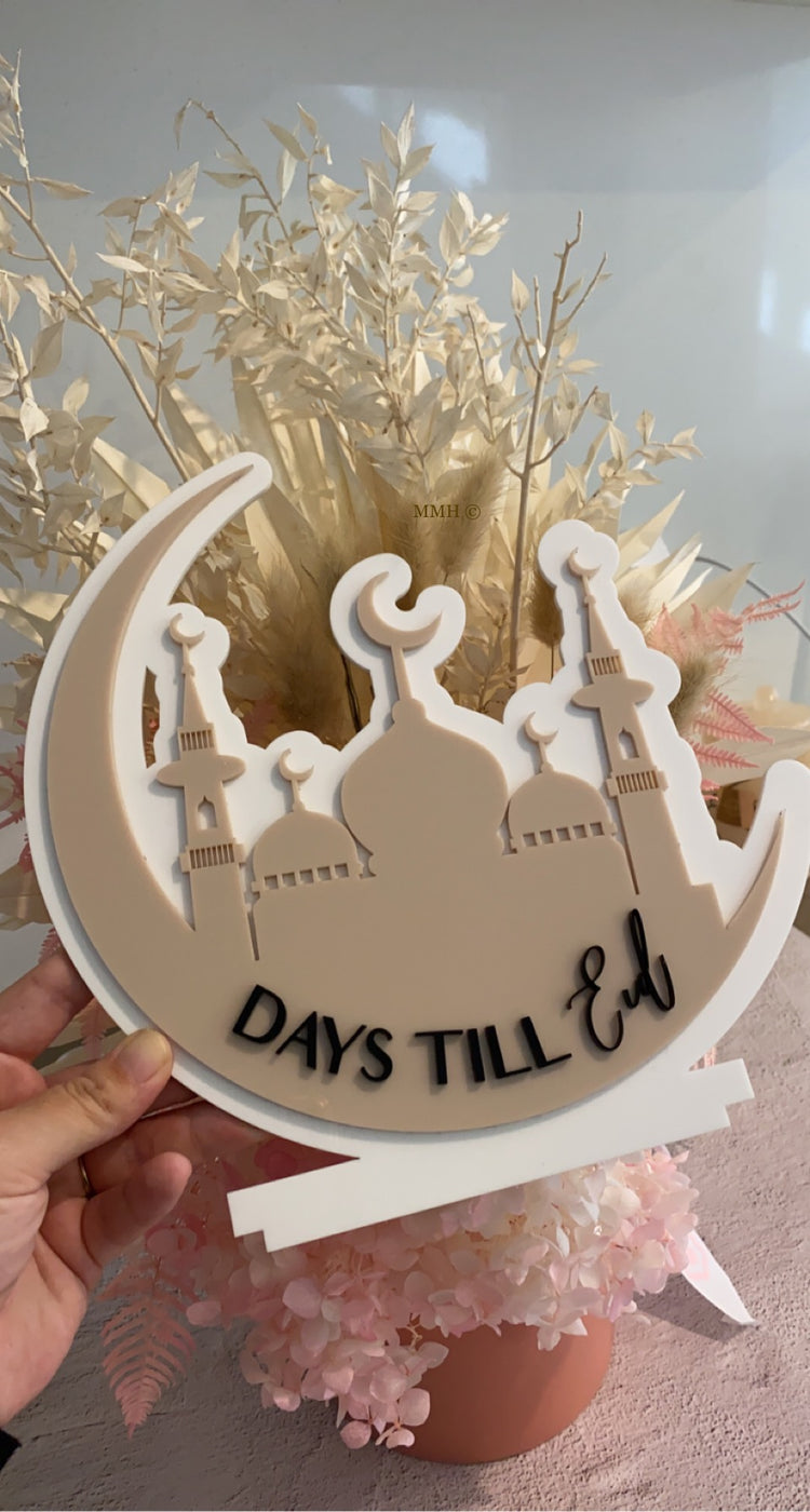 Countdown Til Eid Masjid Crescent Ramadan Decor