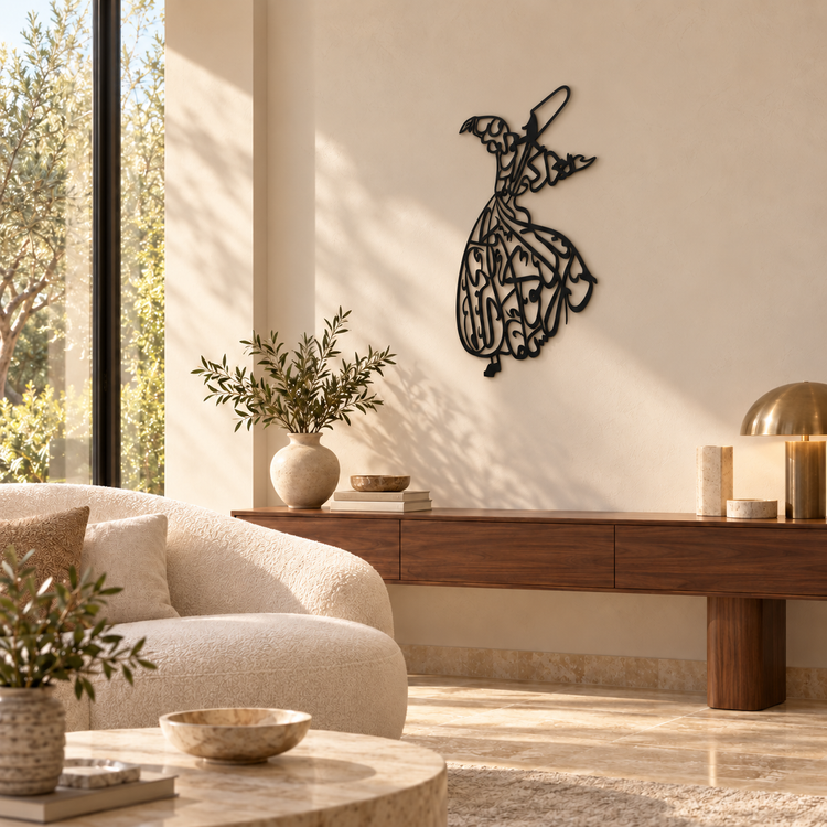 Whirling Dervish Wall Art 3D Metal